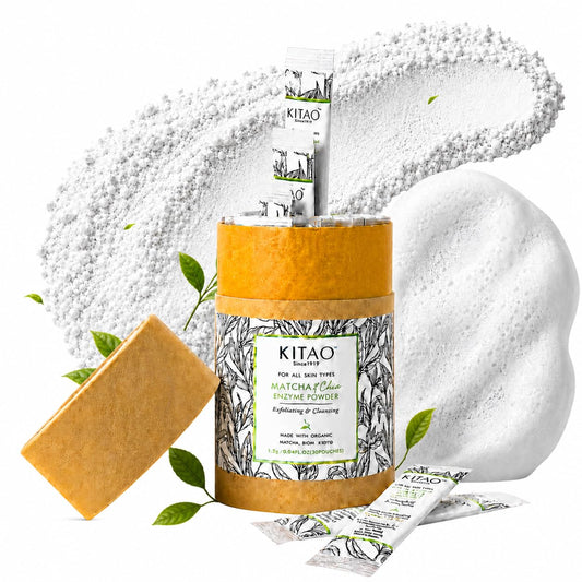 KITAO Matcha & Chia Enzyme Powder Wash | Kyoto Foam Cleanser
