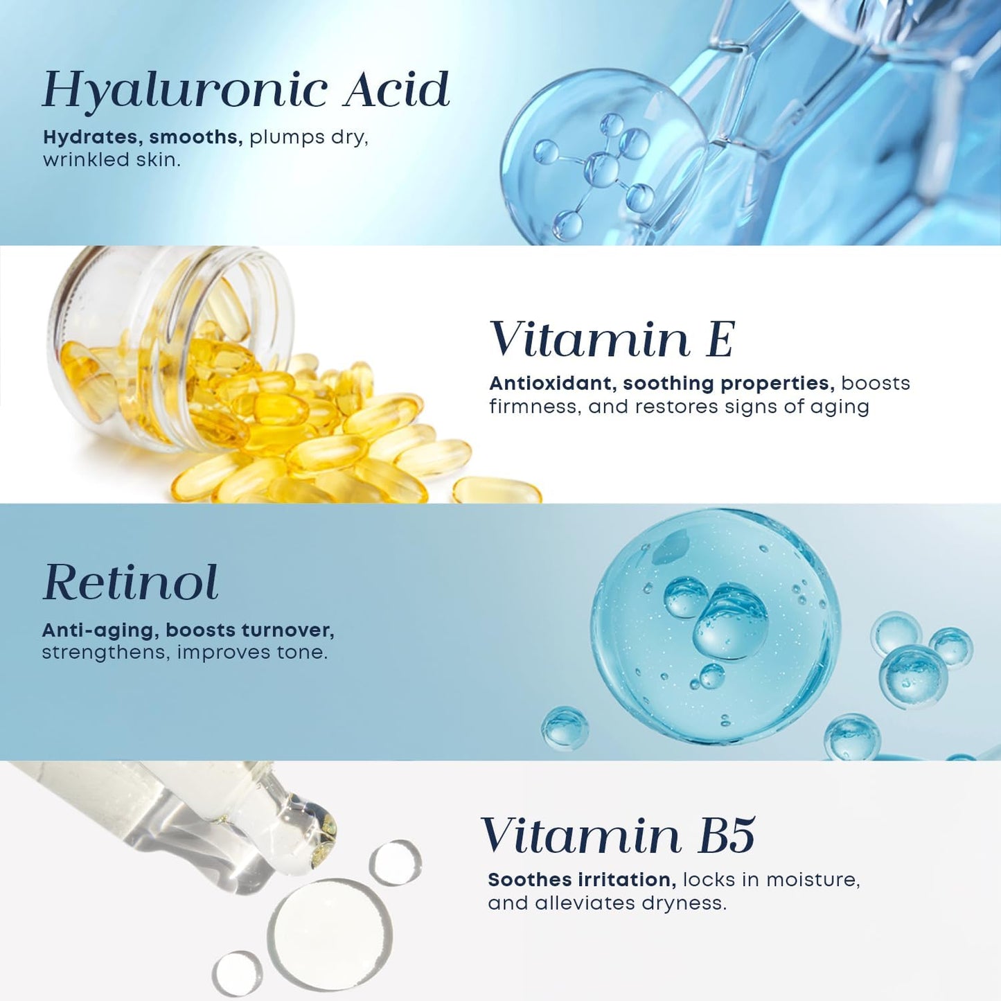 Glow Elixir Korean Face Serum Collection – Hyaluronic Retinol, Peptides Ceramide, Vitamin C Collagen & Firming Serums | 60ml Each