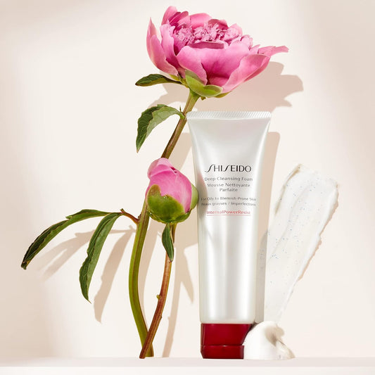 Shiseido Deep Cleansing Foam – Clarifying Face Wash for Oily to Blemish -Prone Skin