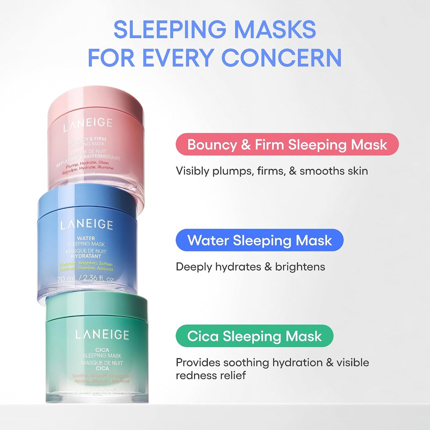 Laneige Cica Sleeping Mask | Overnight Soothing & Barrier Repair Mask with Centella