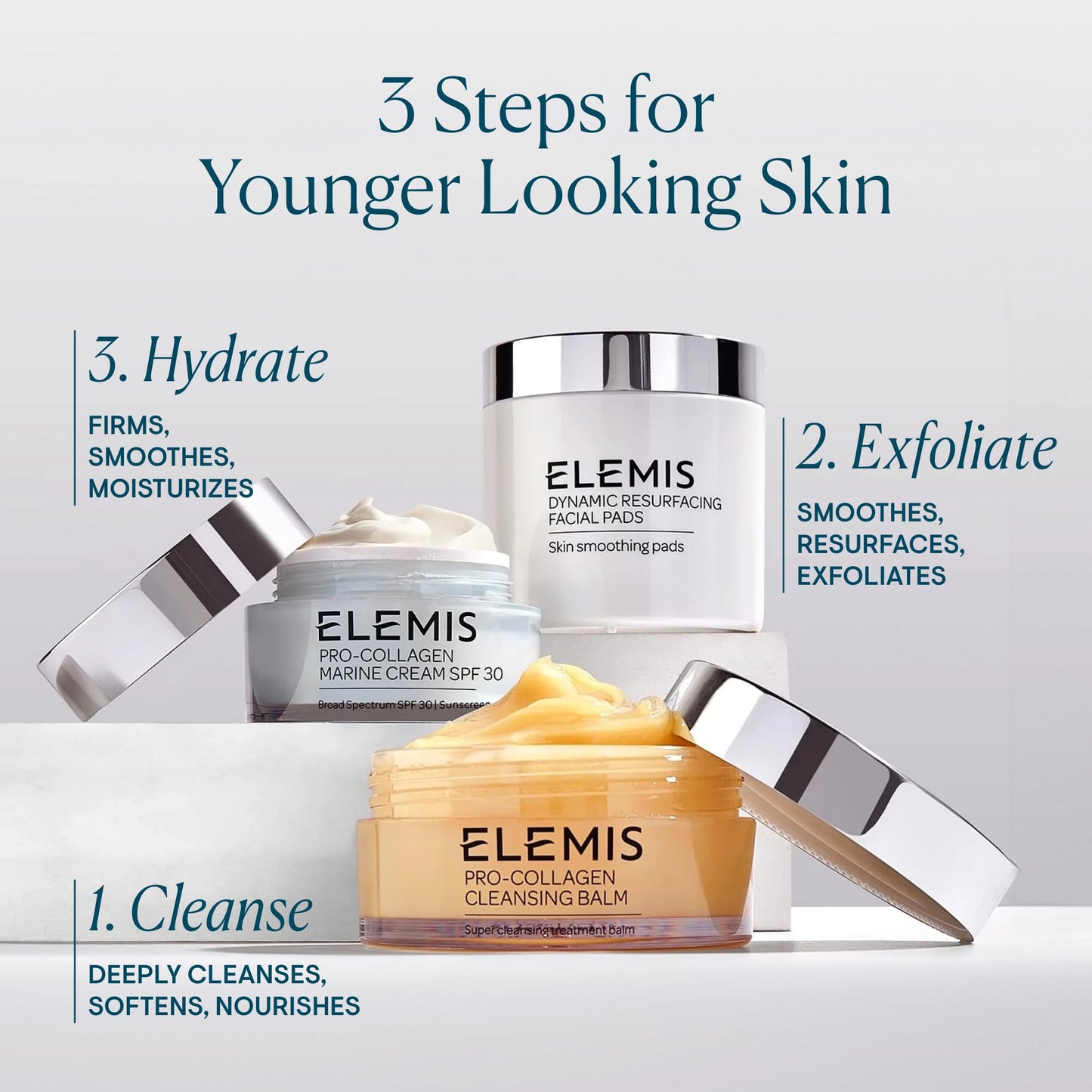 Elemis Pro-Collagen Fragrance-Free Cleansing Balm – 3-in-1 Hydrating Makeup Remover & Cleanser