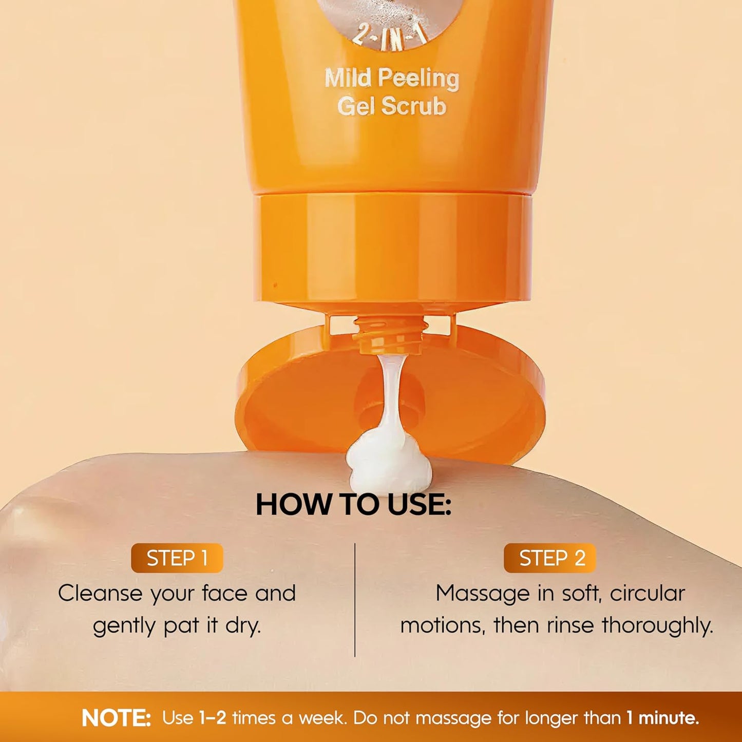 Fresh Essence Co GLOWING Vitamin C 2-in-1 Mild Peeling Gel Scrub – Korean Pore Tightening Exfoliator | 200ml