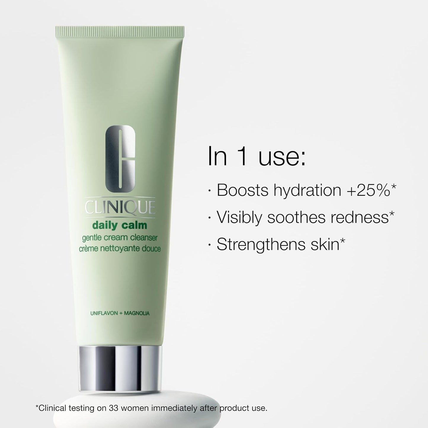 Clinique Daily Calm Gentle Cream Cleanser | Soothing No-Rinse Cleanser for Sensitive Skin