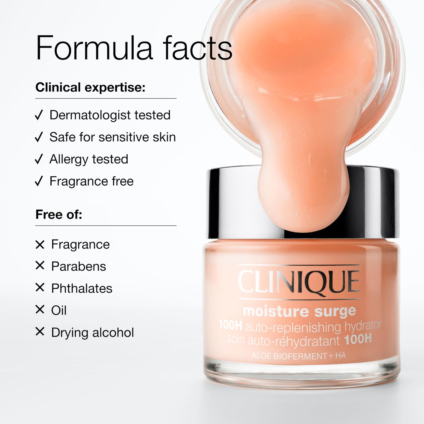 Clinique Moisture Surge 100H Auto-Replenishing Hydrator – Lightweight Cream-Gel Face Moisturizer