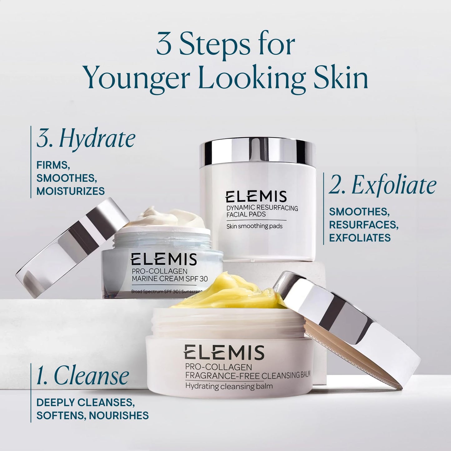 Elemis Pro-Collagen Fragrance-Free Cleansing Balm – 3-in-1 Hydrating Makeup Remover & Cleanser