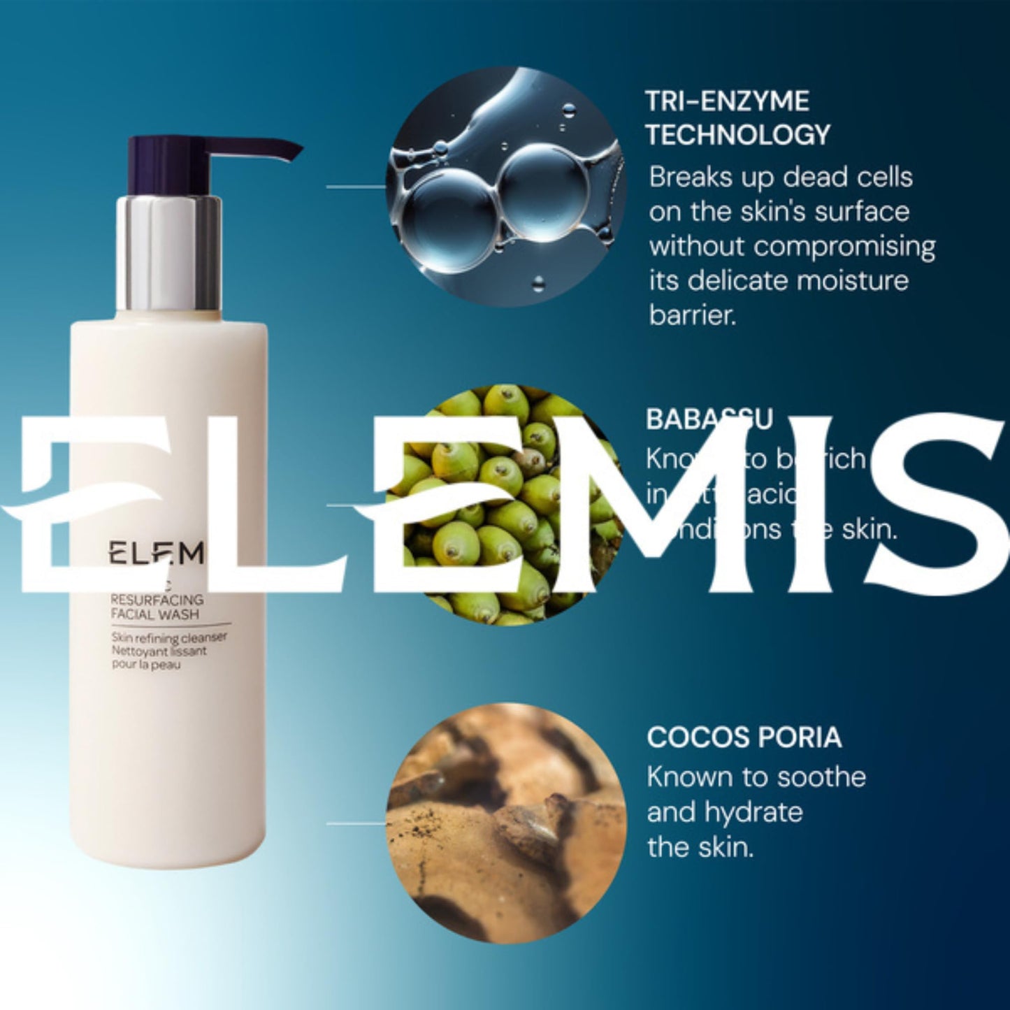 Elemis Dynamic Resurfacing Facial Wash  – Enzyme Foaming Cleanser for Smoother Skin