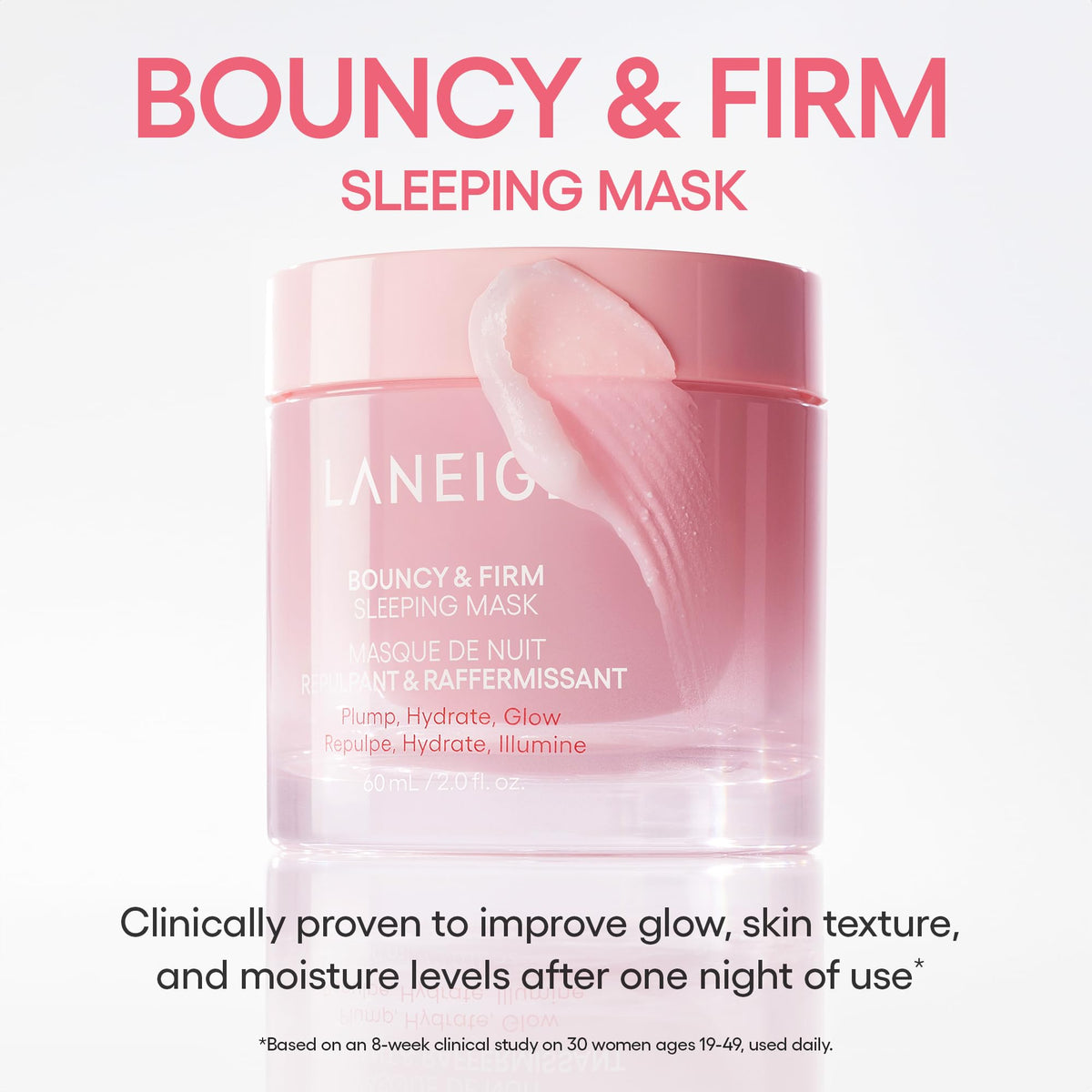 Laneige Bouncy & Firm Sleeping Mask | Overnight Plumping & Firming Mask with Peony & Collagen