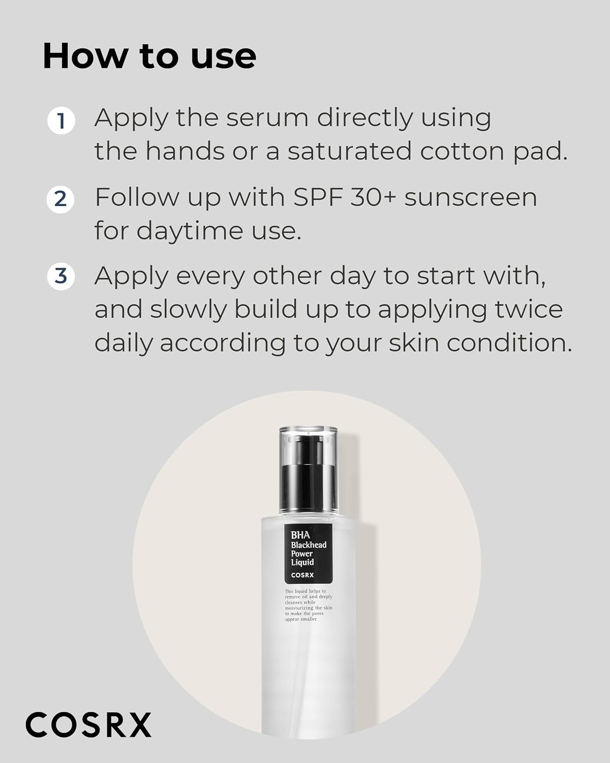 COSRX BHA Blackhead Power Liquid | 4% BHA Exfoliant for Blackheads, Pores & Acne