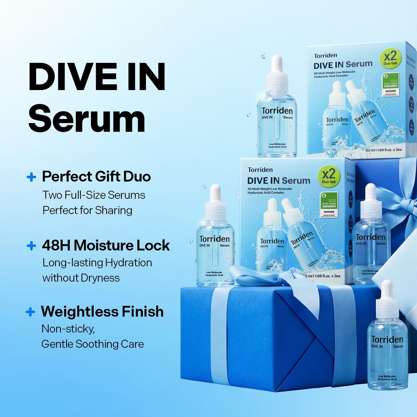 Torriden DIVE IN Serum | 5D Low Molecular Hyaluronic Acid for Glass Skin Hydration