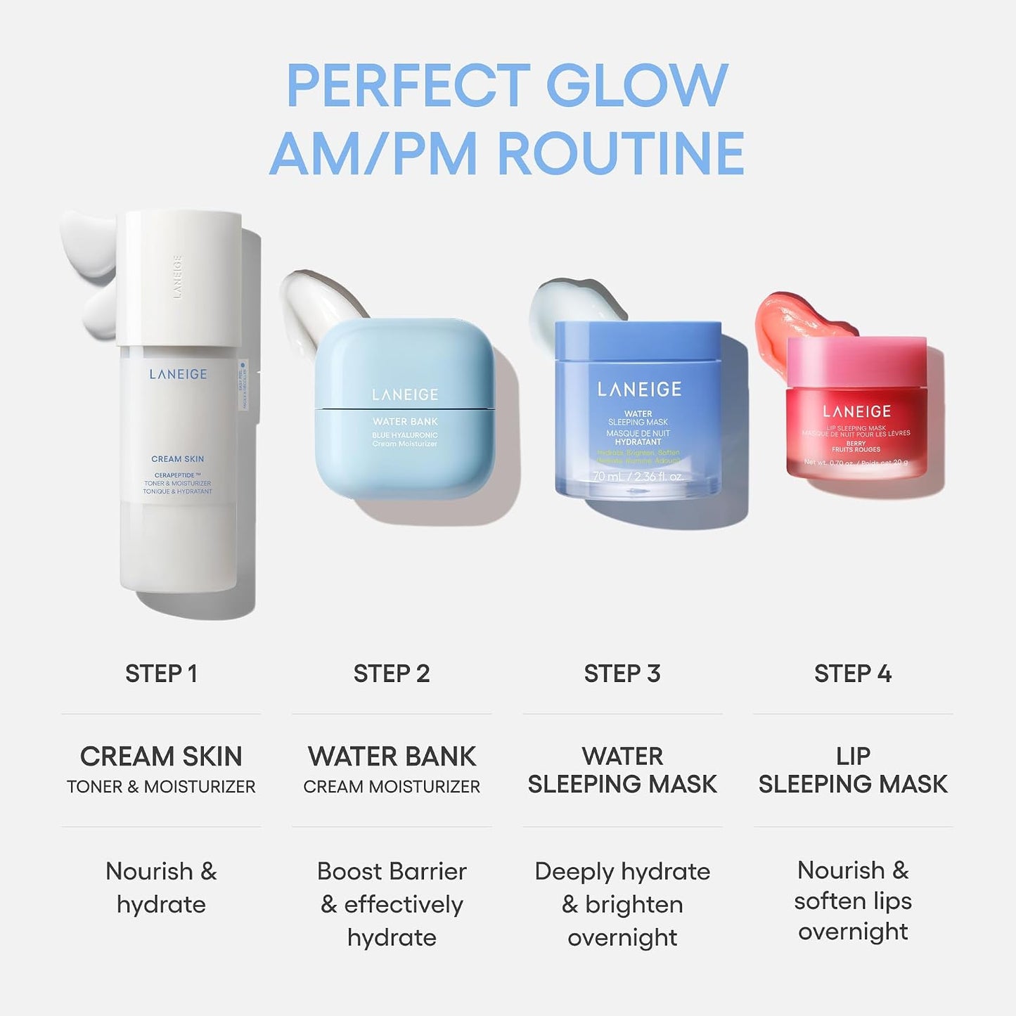 LANEIGE Water Bank Blue Hyaluronic Cream Moisturizer | Deep Moisture Barrier Repair — Long-Lasting Hydration for Radiant, Plump Skin