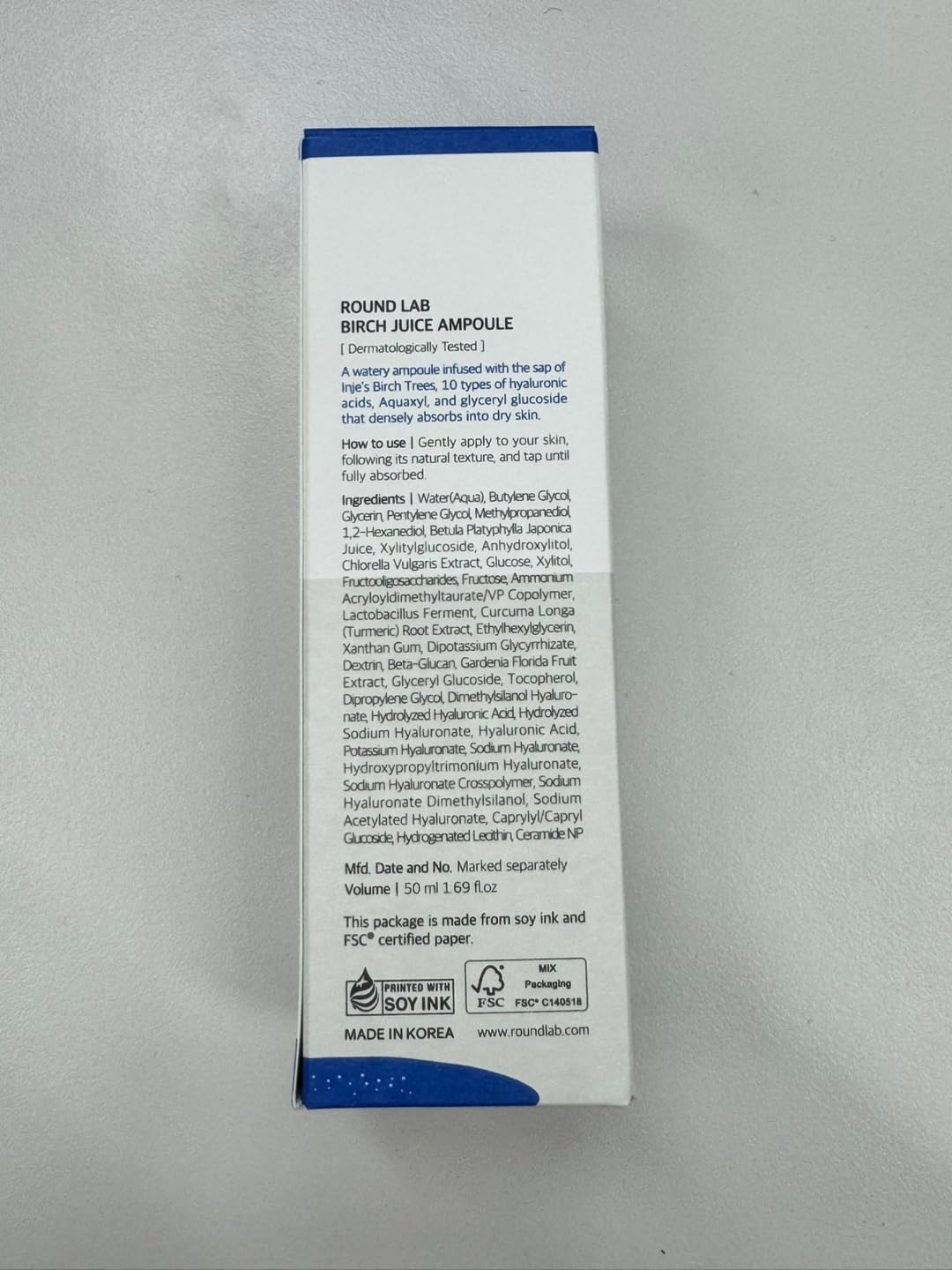 ROUND LAB Birch Juice Ampoule | 72-Hour Multi-Layer Hydration