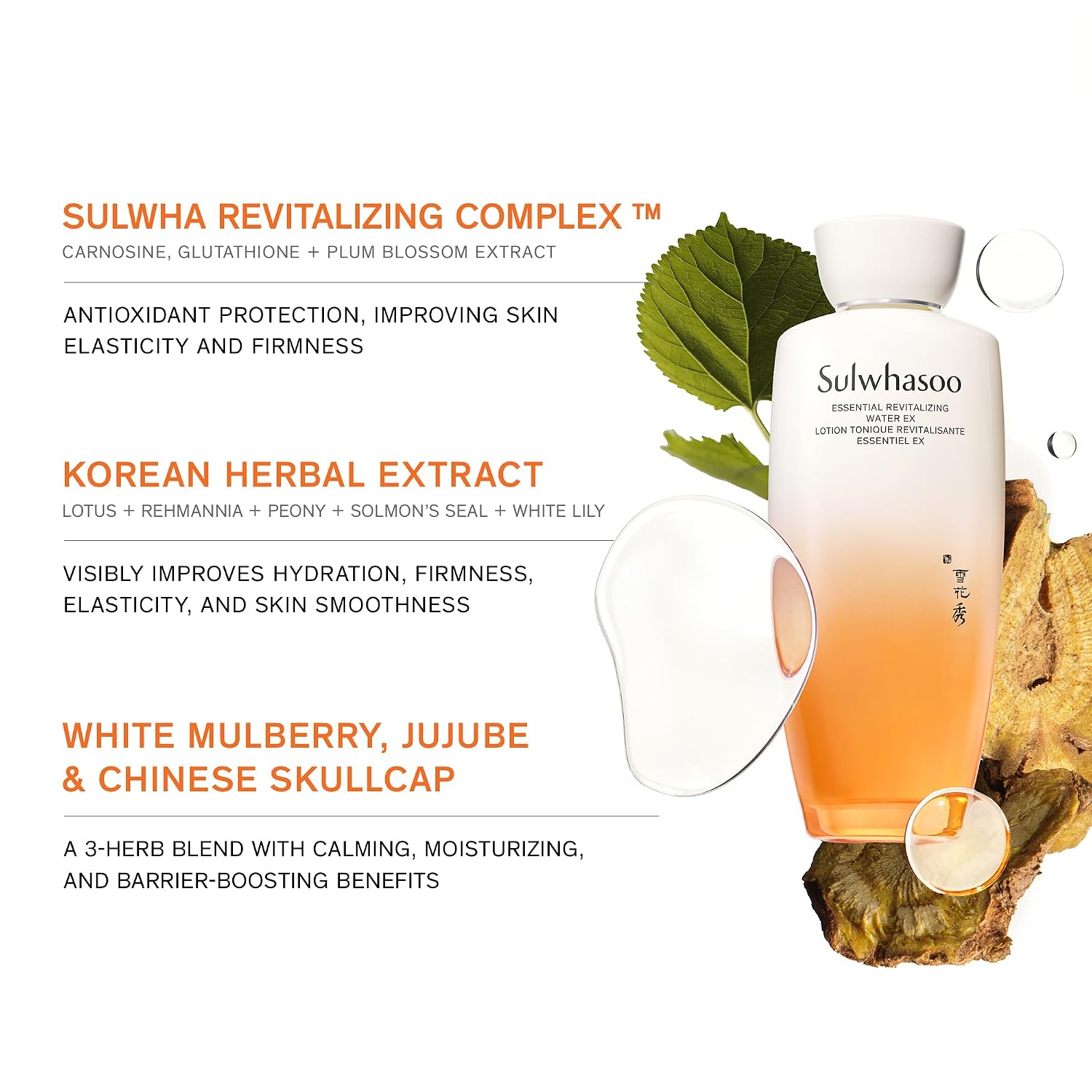 Sulwhasoo skincare product with ingredients listed on a white background