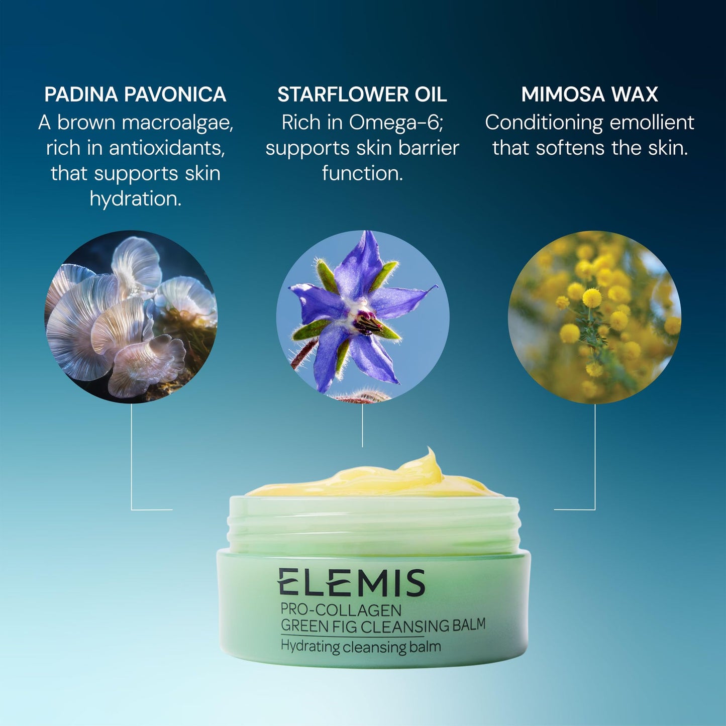 Elemis Pro-Collagen Fragrance-Free Cleansing Balm – 3-in-1 Hydrating Makeup Remover & Cleanser