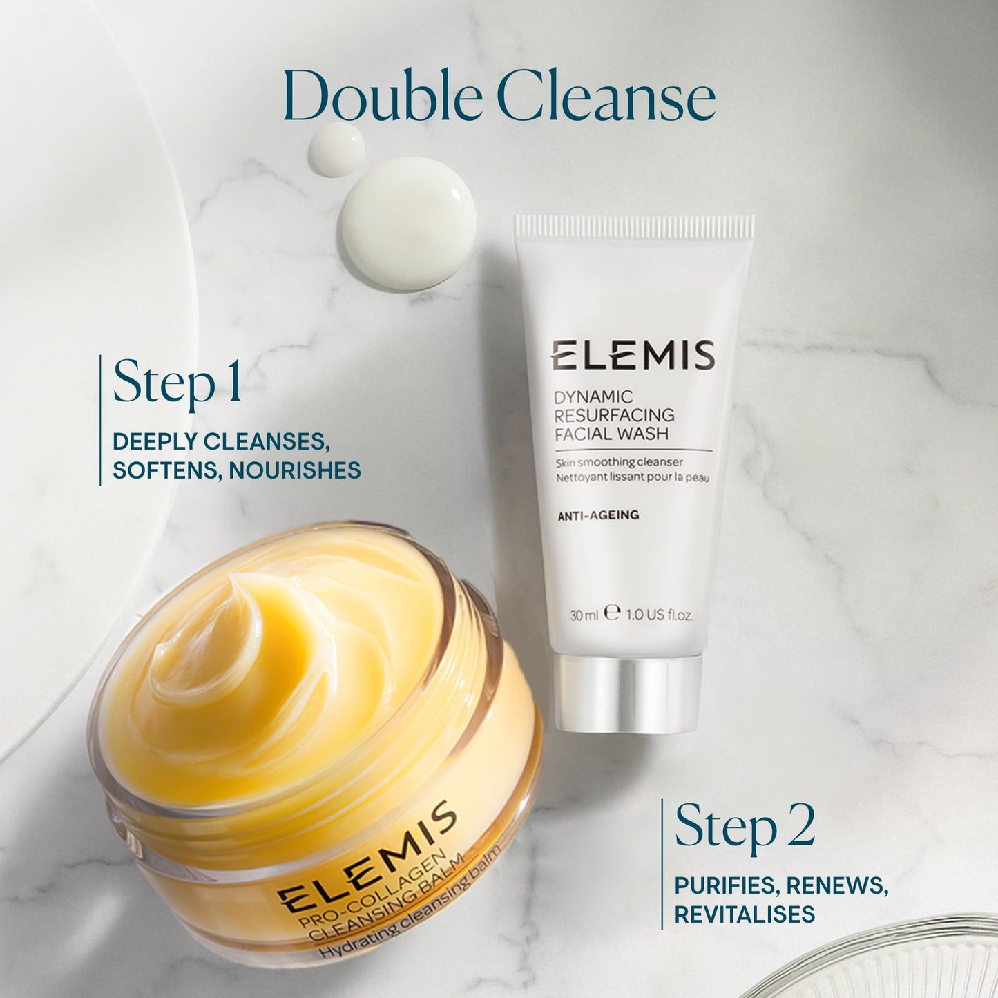 Elemis Dynamic Resurfacing Facial Wash  – Enzyme Foaming Cleanser for Smoother Skin