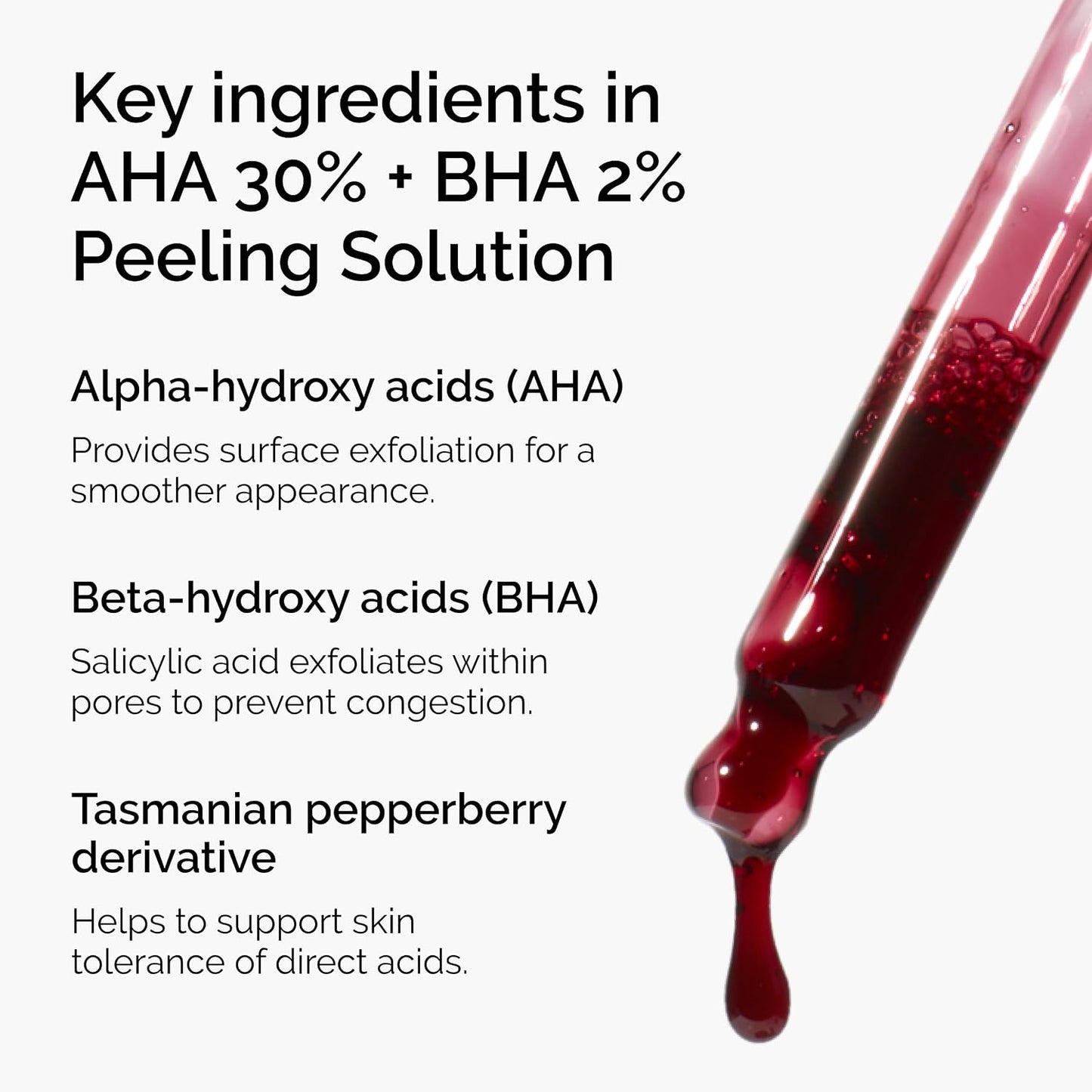 The Ordinary AHA 30% + BHA 2% Peeling Solution | 10-Minute Exfoliating Facial for Brighter, Smoother
