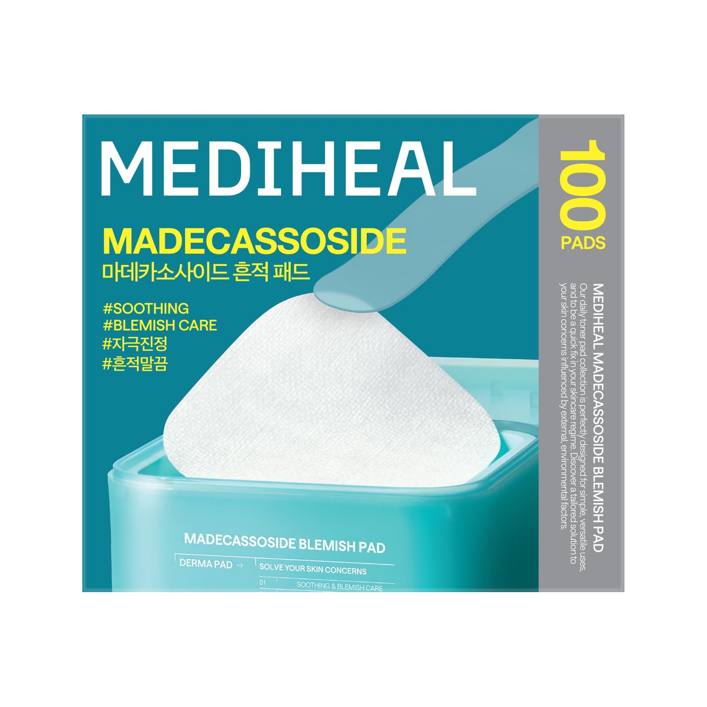 MEDIHEAL Derma Pad Collection | Daily Treatment Toner Pads for Brightening, Firming, Calming & Hydration (100 Pads)