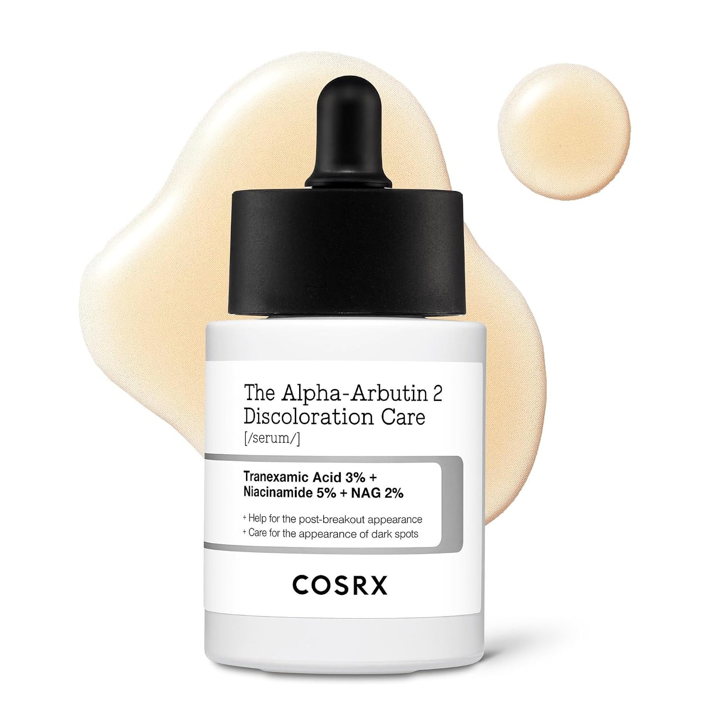 CosRX serum bottle with dropper on a white background