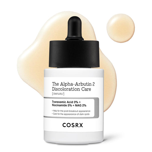 CosRX serum bottle with dropper on a white background
