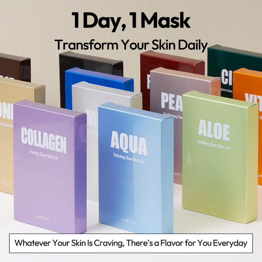 LAPCOS K-Beauty Sheet Mask Collection – Targeted Facial Treatment