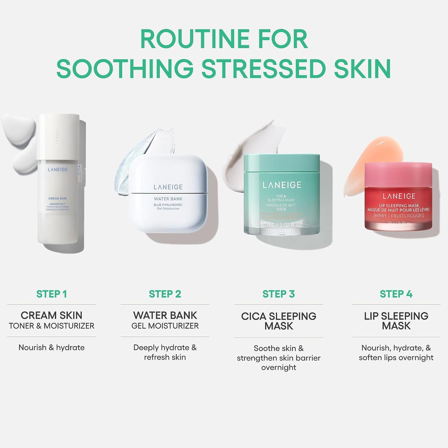 Laneige Cica Sleeping Mask | Overnight Soothing & Barrier Repair Mask with Centella