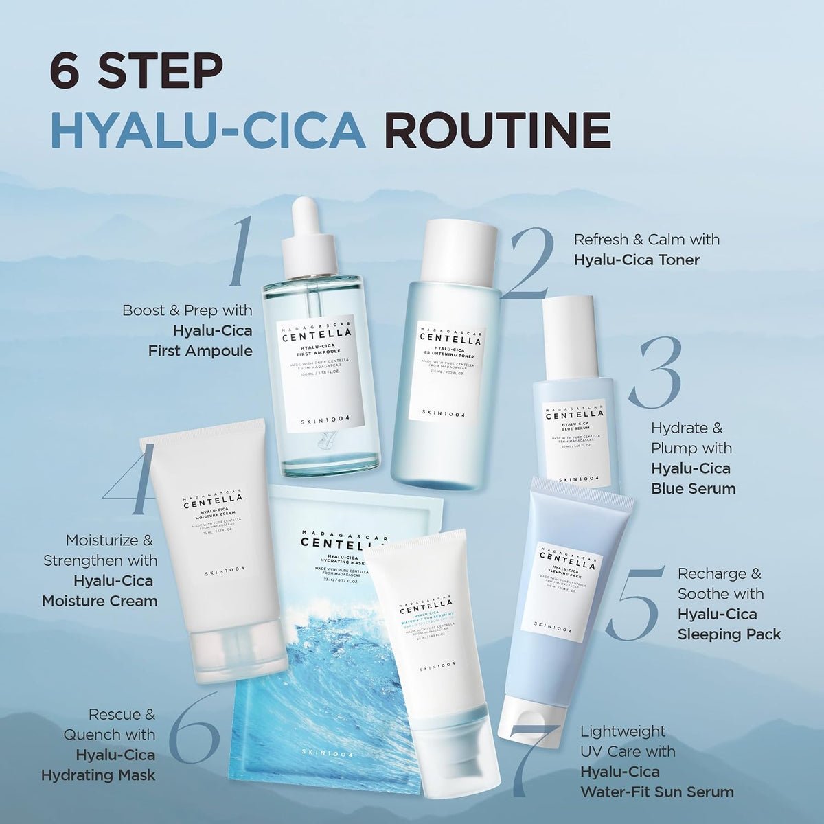 SKIN1004 Madagascar Centella Hyalu-Cica Water-Fit Sun Serum SPF 50 | Lightweight No White Cast Sunscreen