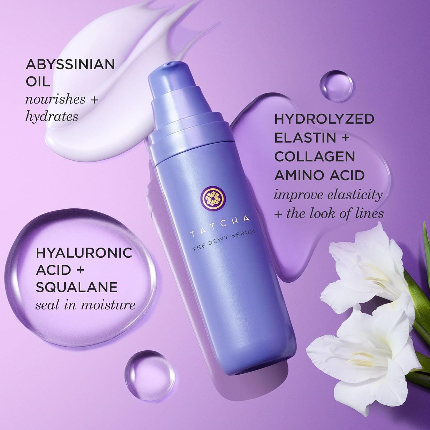 Tatcha The Dewy Serum | 3-in-1 Resurfacing, Plumping & Hydrating Serum