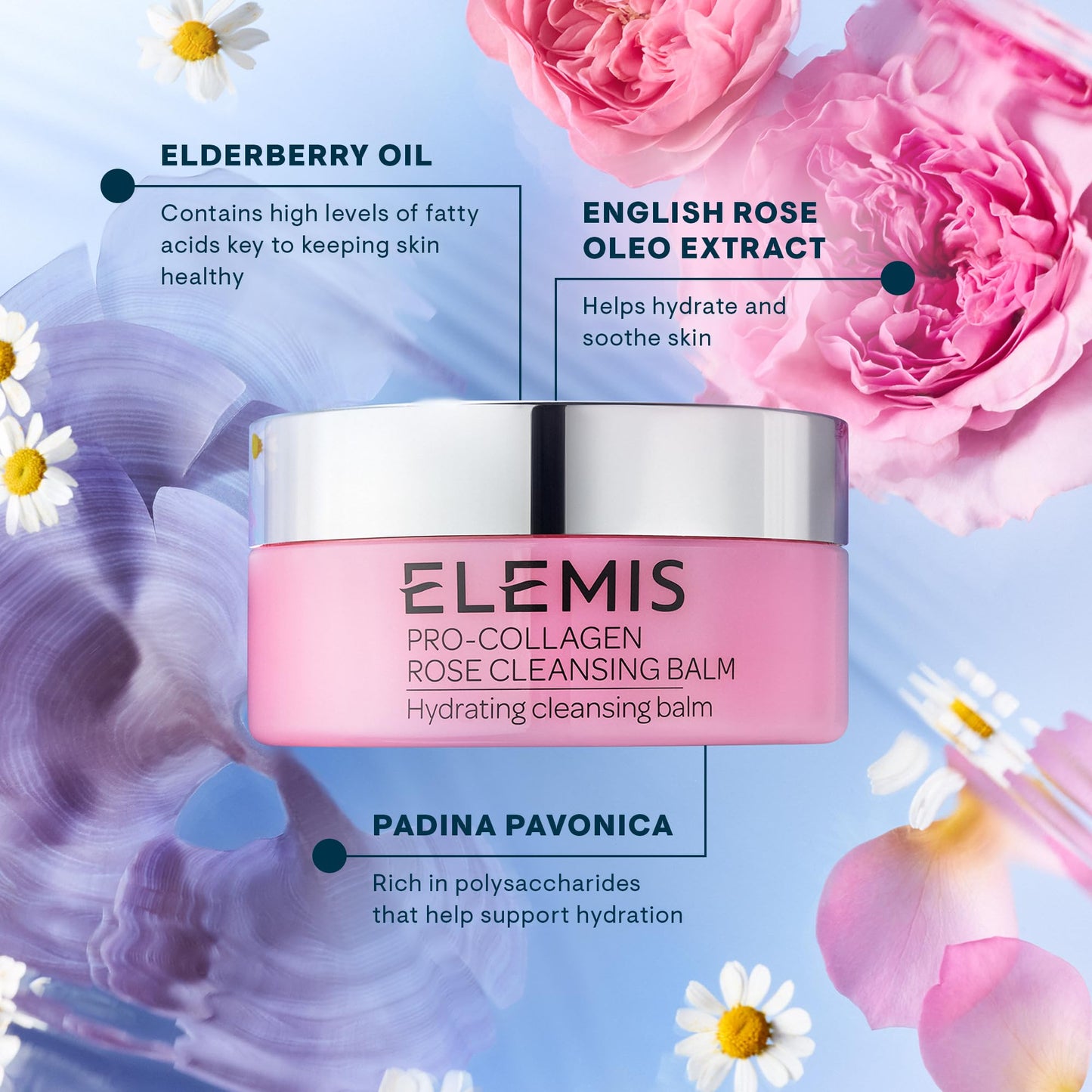 Elemis Pro-Collagen Fragrance-Free Cleansing Balm – 3-in-1 Hydrating Makeup Remover & Cleanser