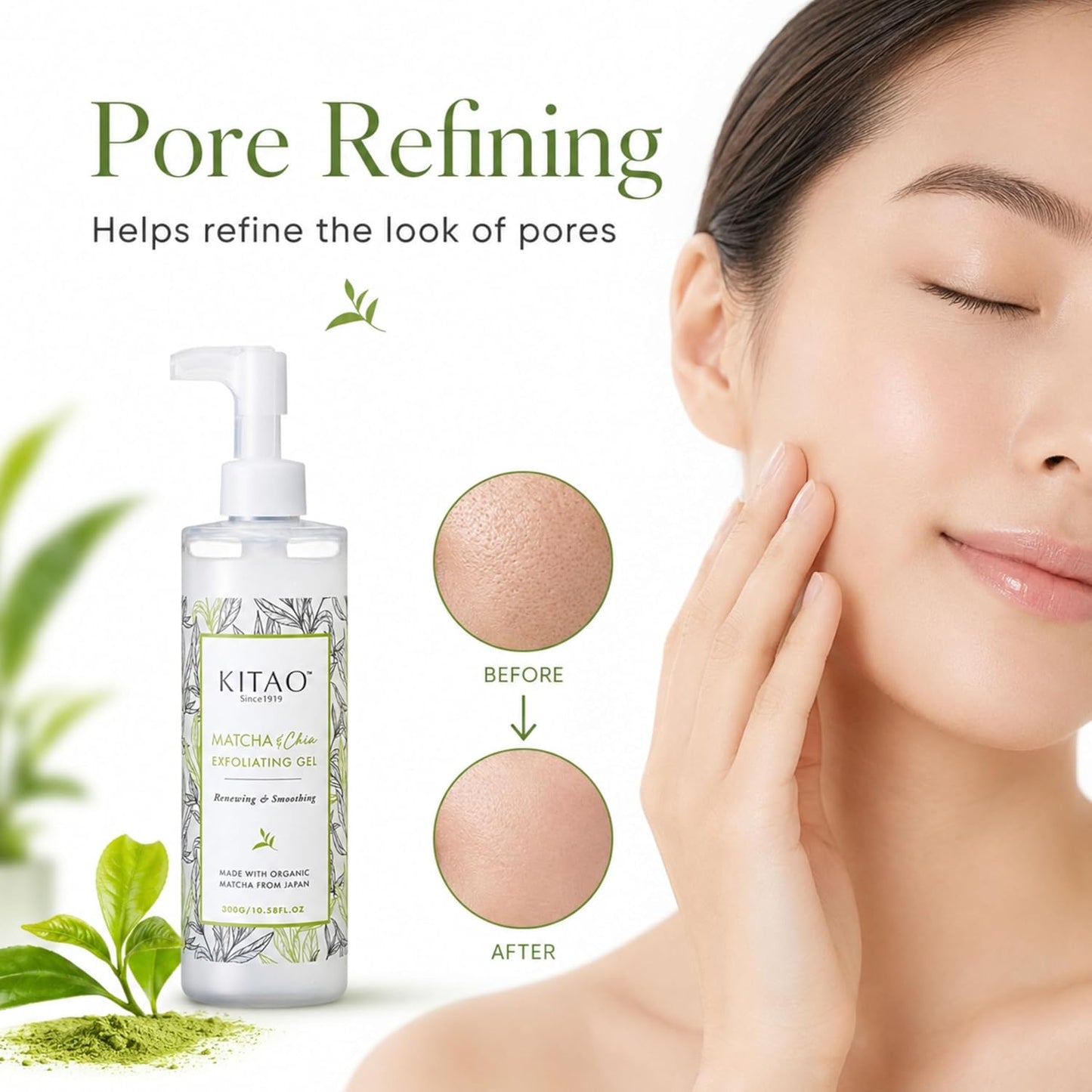 KITAO Matcha & Chia Exfoliating Gel | Kyoto Japanese Peel