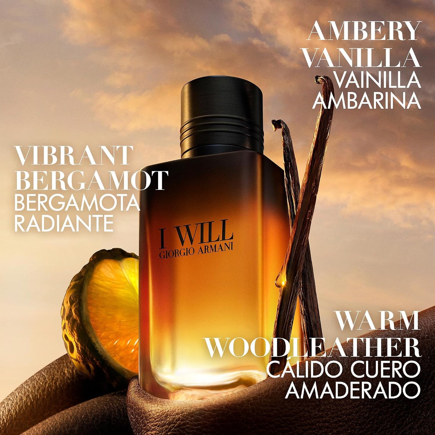 Giorgio Armani 'I Will' Eau de Parfum – Refillable Woody Ambery Men's Luxury Fragrance