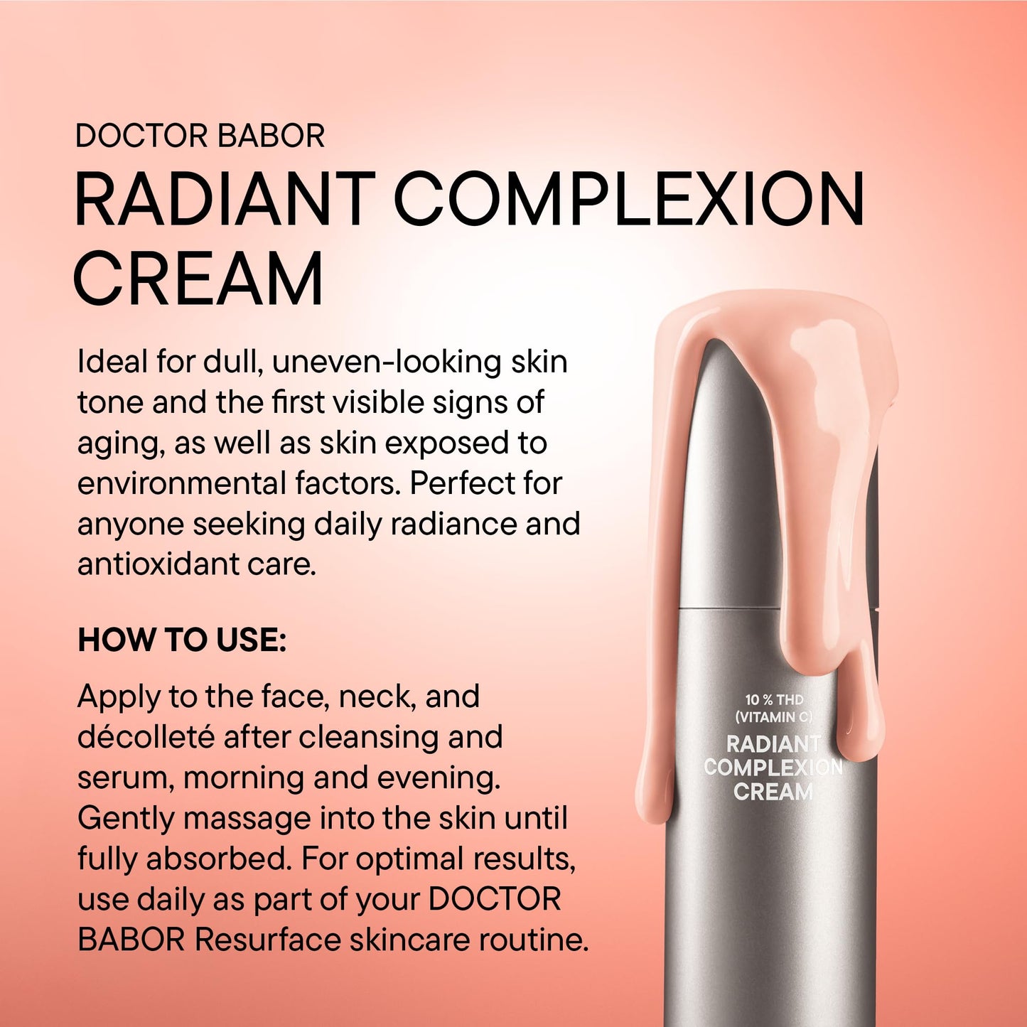 DOCTOR BABOR 10% THD Vitamin C Radiant Complexion Cream – Brightening & Hydrating Face Moisturizer