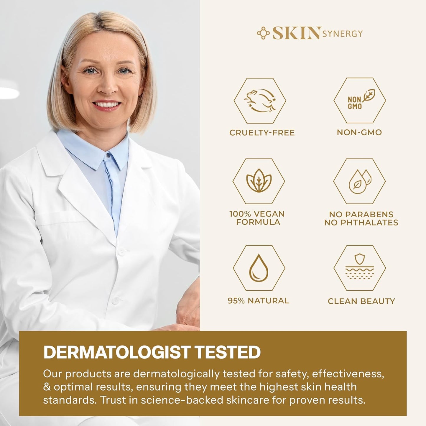 Skin Synergy 24K Gold & Collagen Firming Face Serum – Hydrating Korean Anti-Aging Serum | 50ml