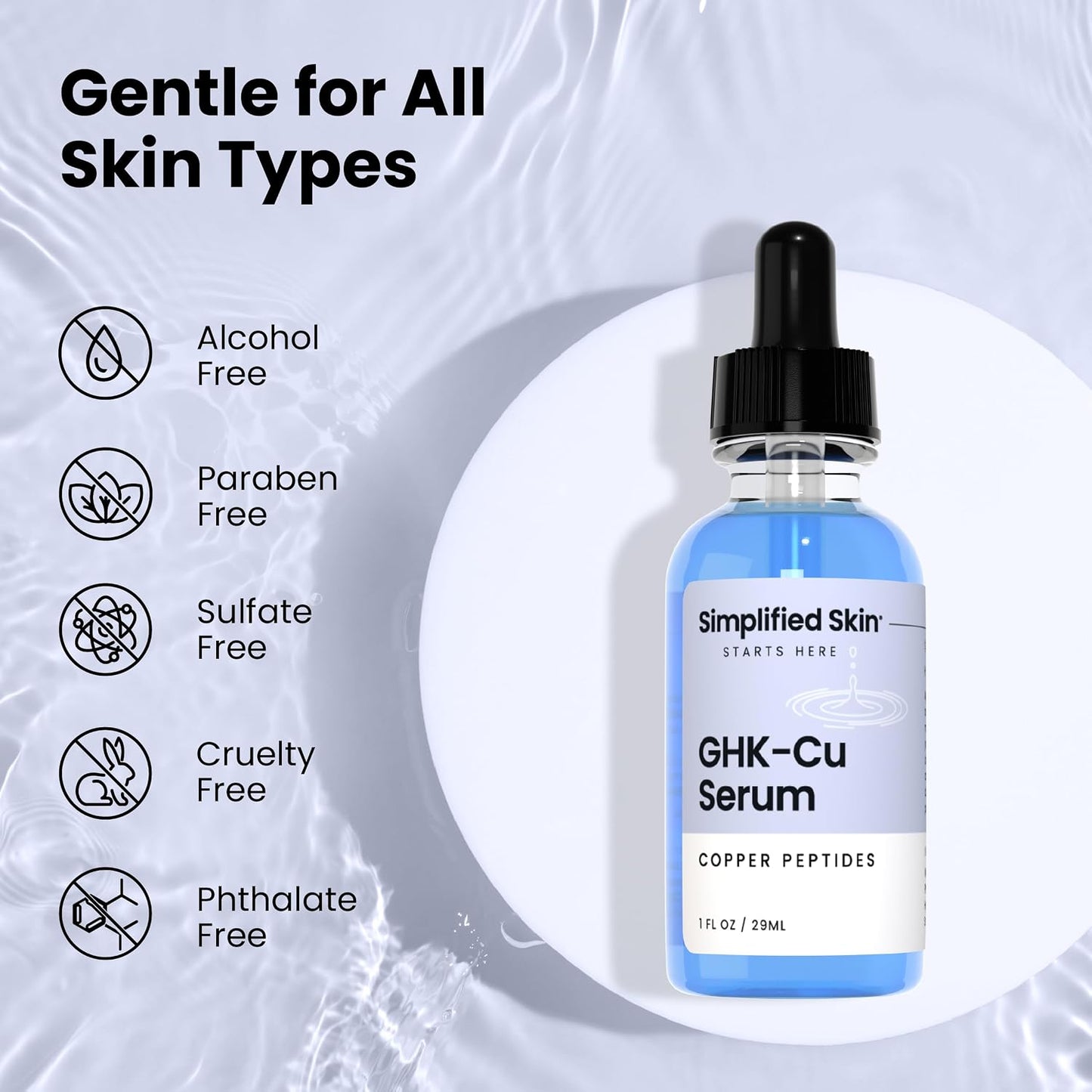 Simplified Skin GHK-Cu Serum | Copper Peptide Firming Serum