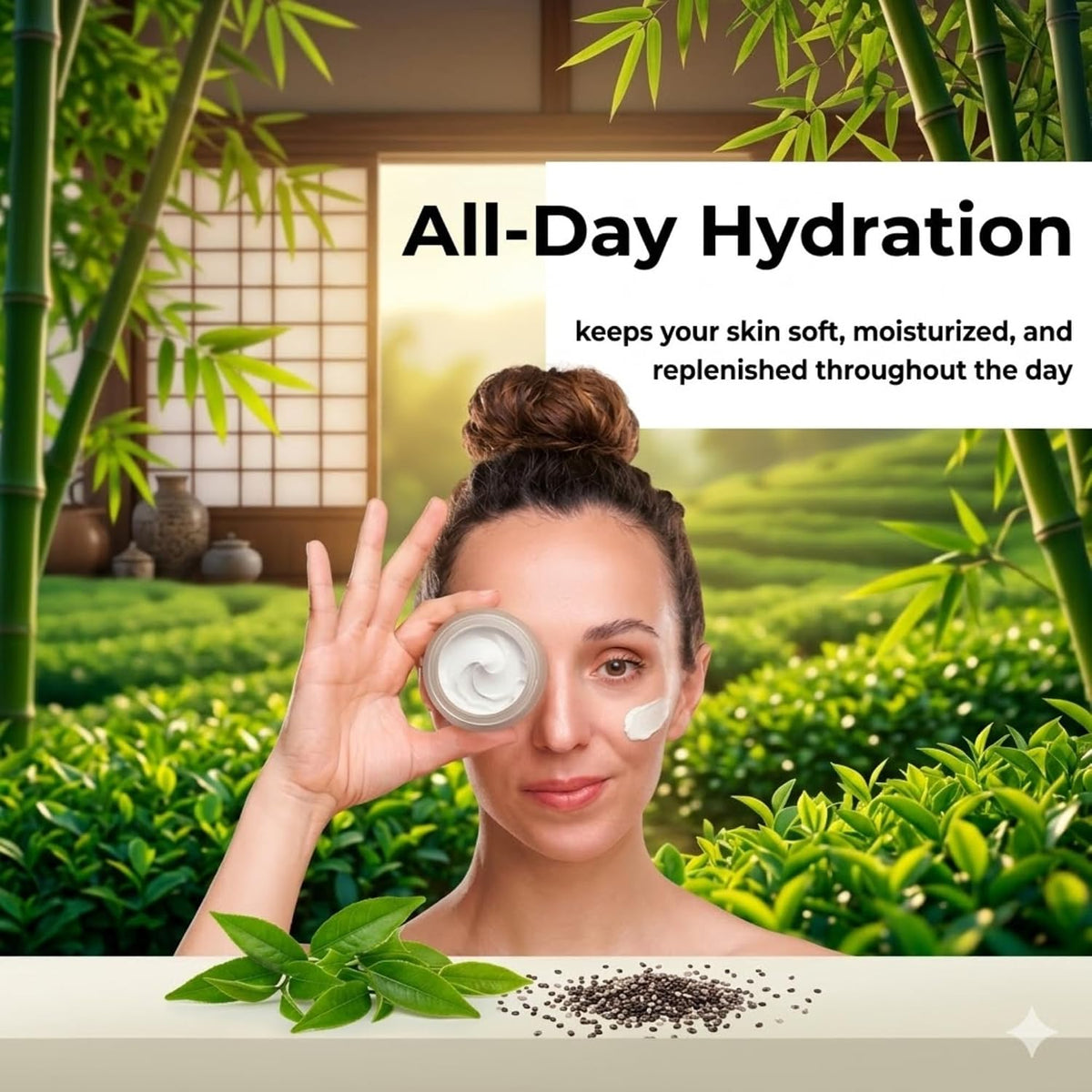 KITAO Matcha & Chia Facial Cream | Kyoto Firming Moisturizer