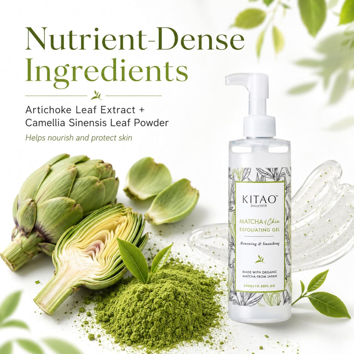 KITAO Matcha & Chia Exfoliating Gel | Kyoto Japanese Peel