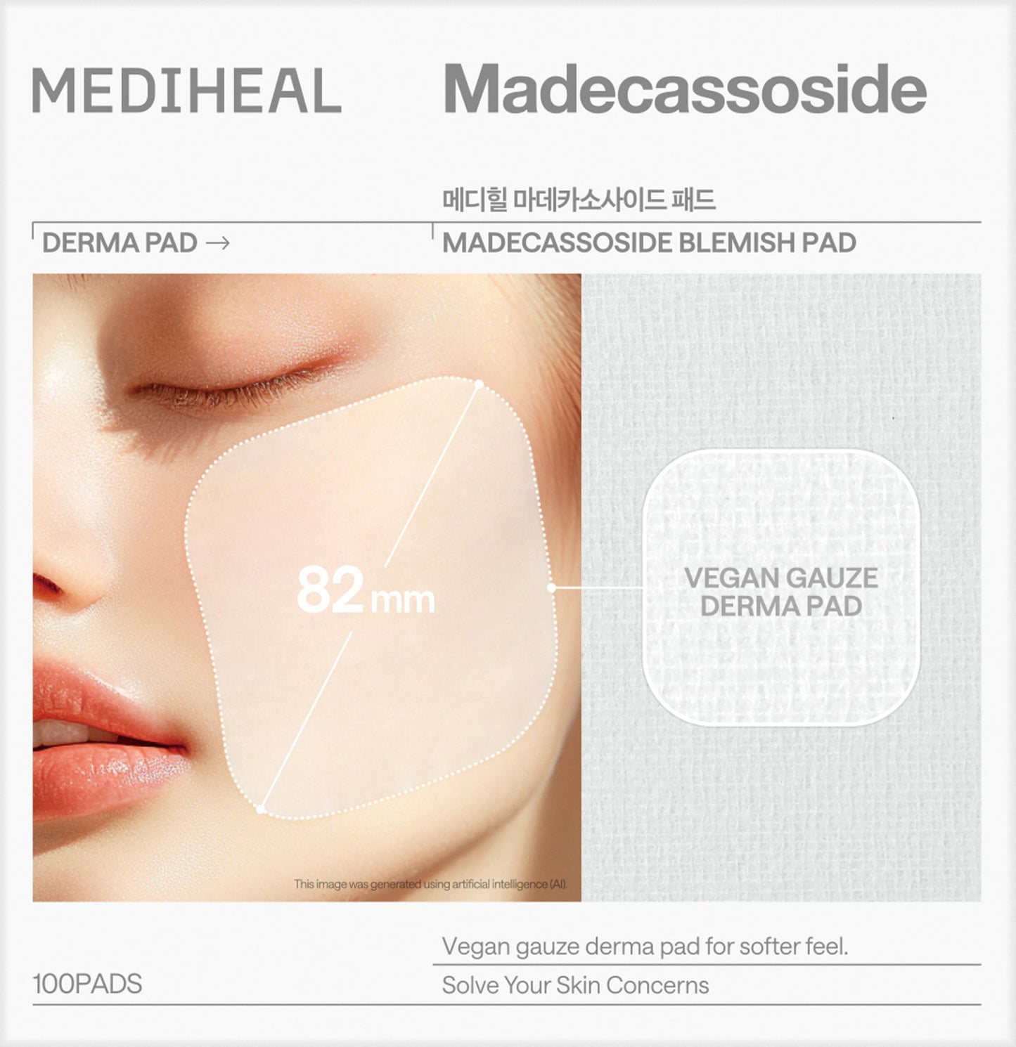 MEDIHEAL Derma Pad Collection | Daily Treatment Toner Pads for Brightening, Firming, Calming & Hydration (100 Pads)