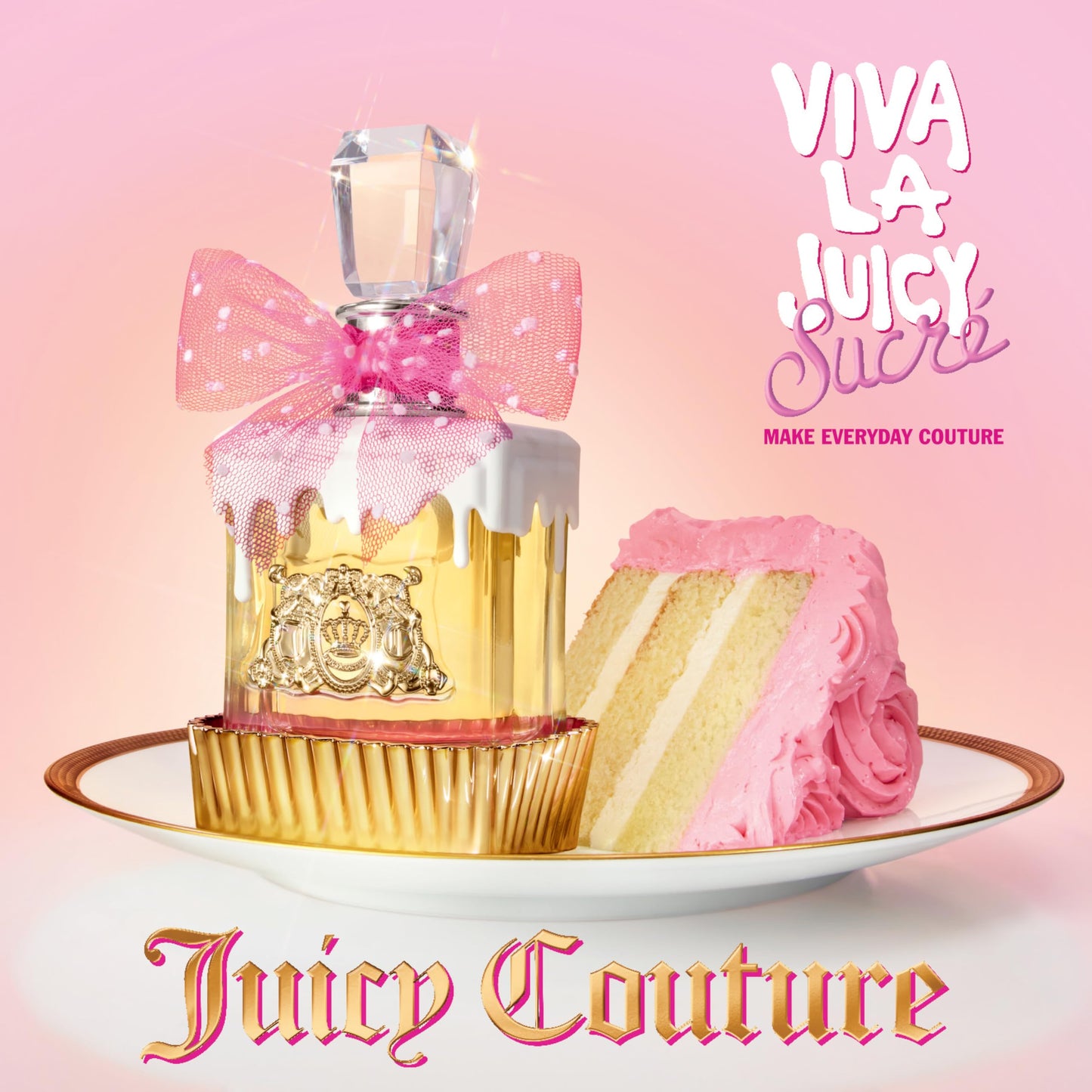 Juicy Couture Viva La Juicy Sucré EDP | Sweet Gourmand Perfume – Peach, Vanilla & Whipped Cream