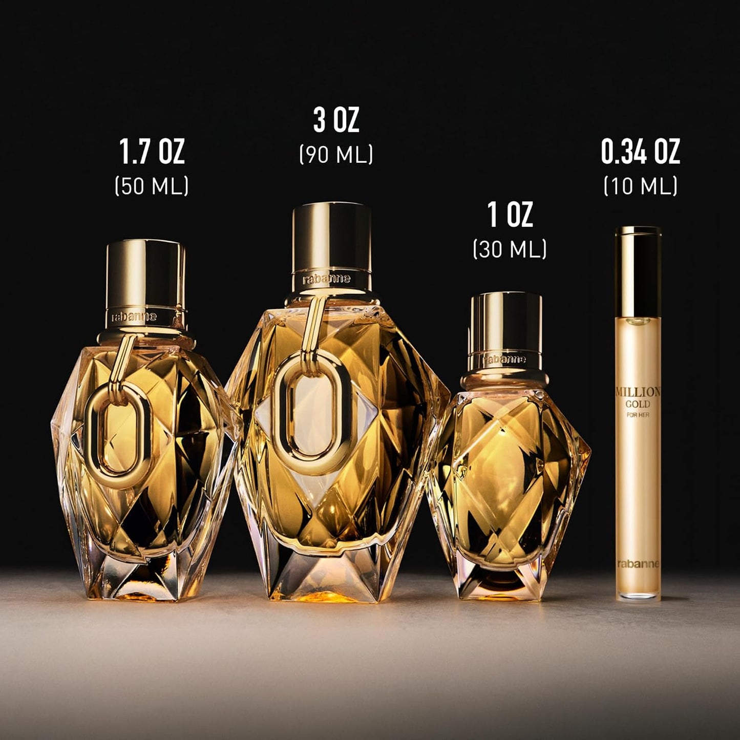 Rabanne Million Gold for Her EDP | Floral Women’s Perfume – Rose, White Flowers & Mineral Musk