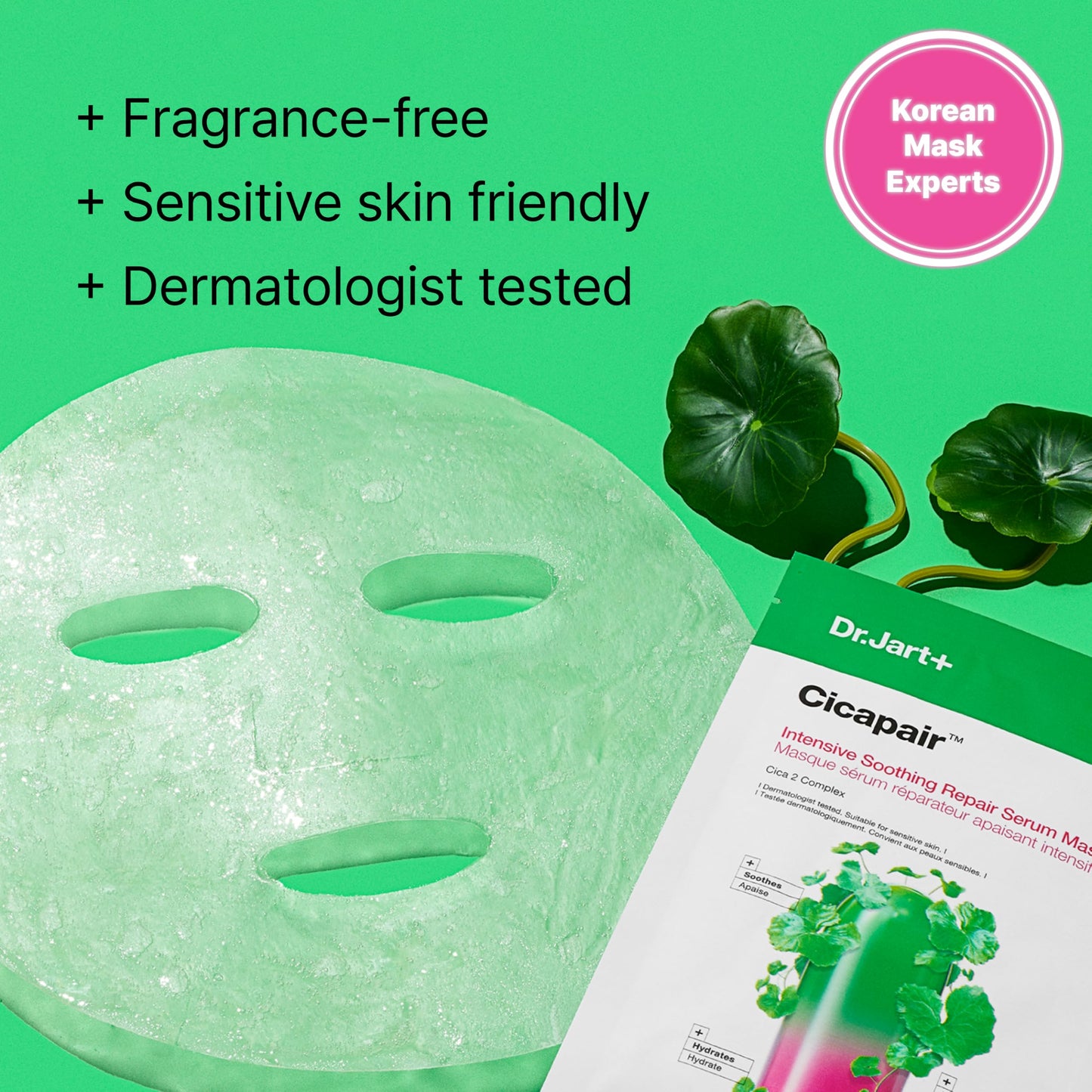 Dr. Jart+ Cicapair Intensive Soothing Repair Serum Mask 25g – Calming Cica Sheet Mask for Sensitive Skin