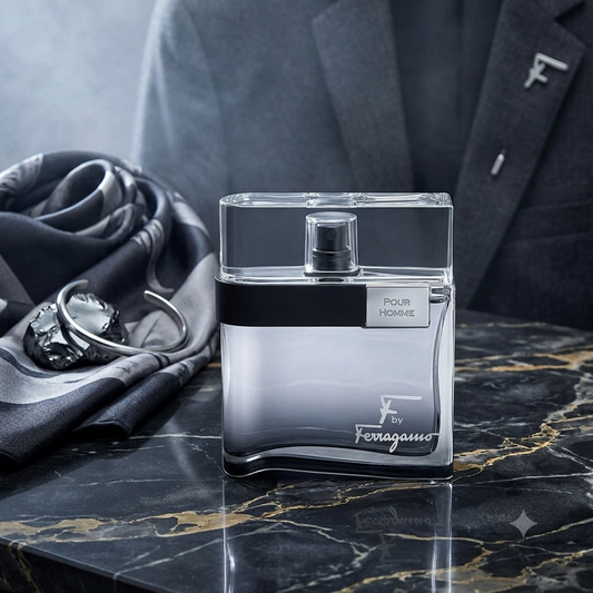 F by Ferragamo Pour Homme Black EDT | Amber Woody Men’s Cologne – Lavender, Pepper & Tonka
