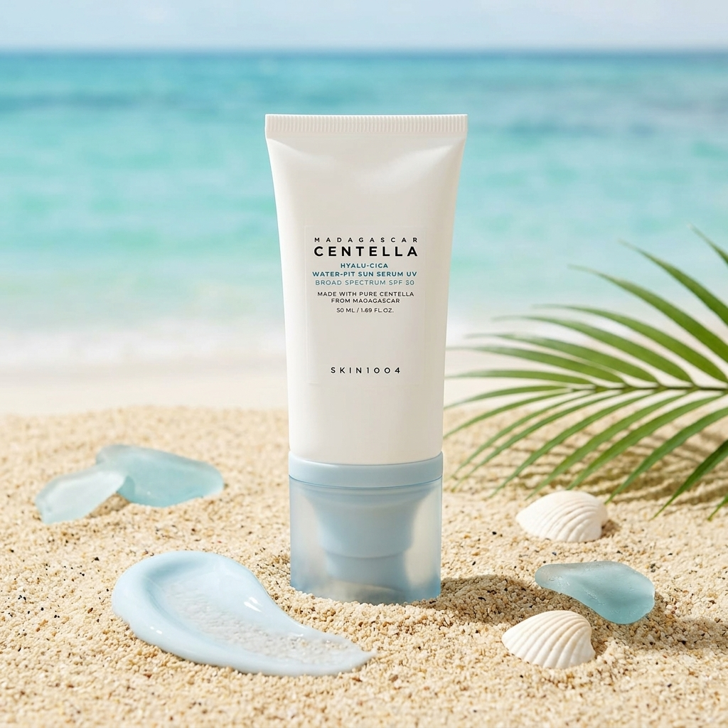 SKIN1004 Madagascar Centella Hyalu-Cica Water-Fit Sun Serum SPF 50 | Lightweight No White Cast Sunscreen