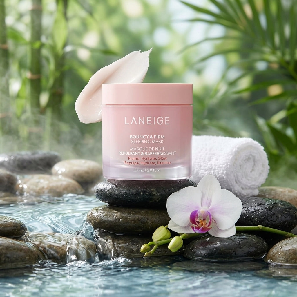 Laneige Bouncy & Firm Sleeping Mask | Overnight Plumping & Firming Mask with Peony & Collagen