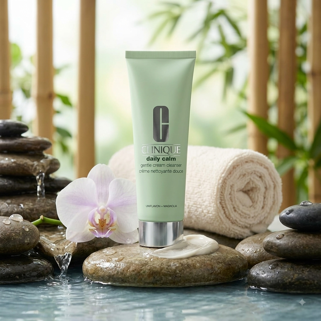 Clinique Daily Calm Gentle Cream Cleanser | Soothing No-Rinse Cleanser for Sensitive Skin