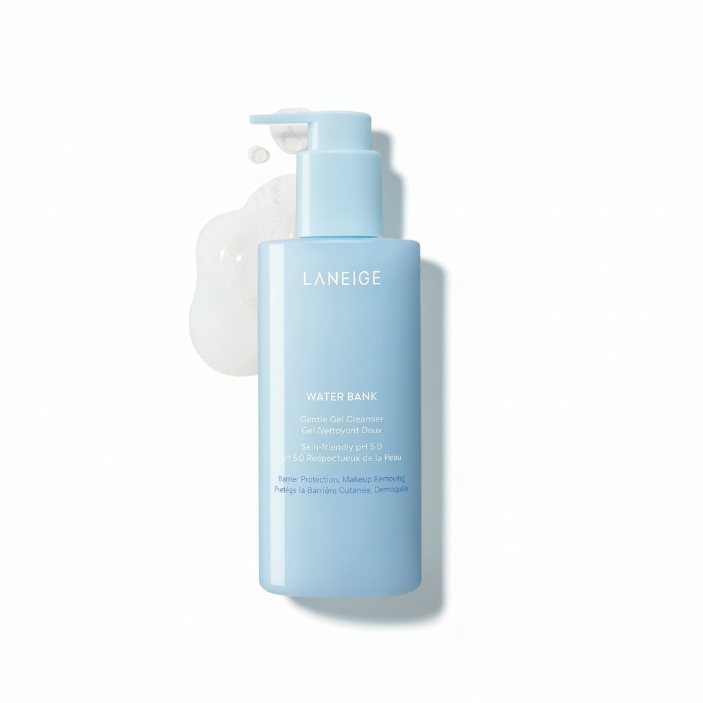 Laneige Water Bank Gentle Gel Cleanser | pH 5.0 Barrier-Protecting Makeup Remover