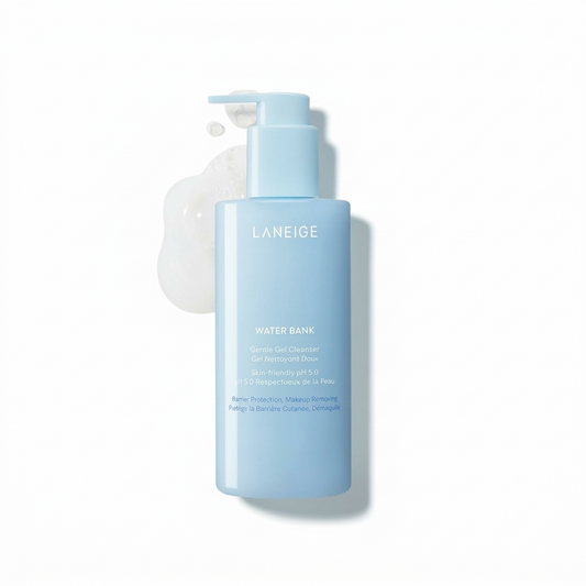 Laneige Water Bank Gentle Gel Cleanser | pH 5.0 Barrier-Protecting Makeup Remover