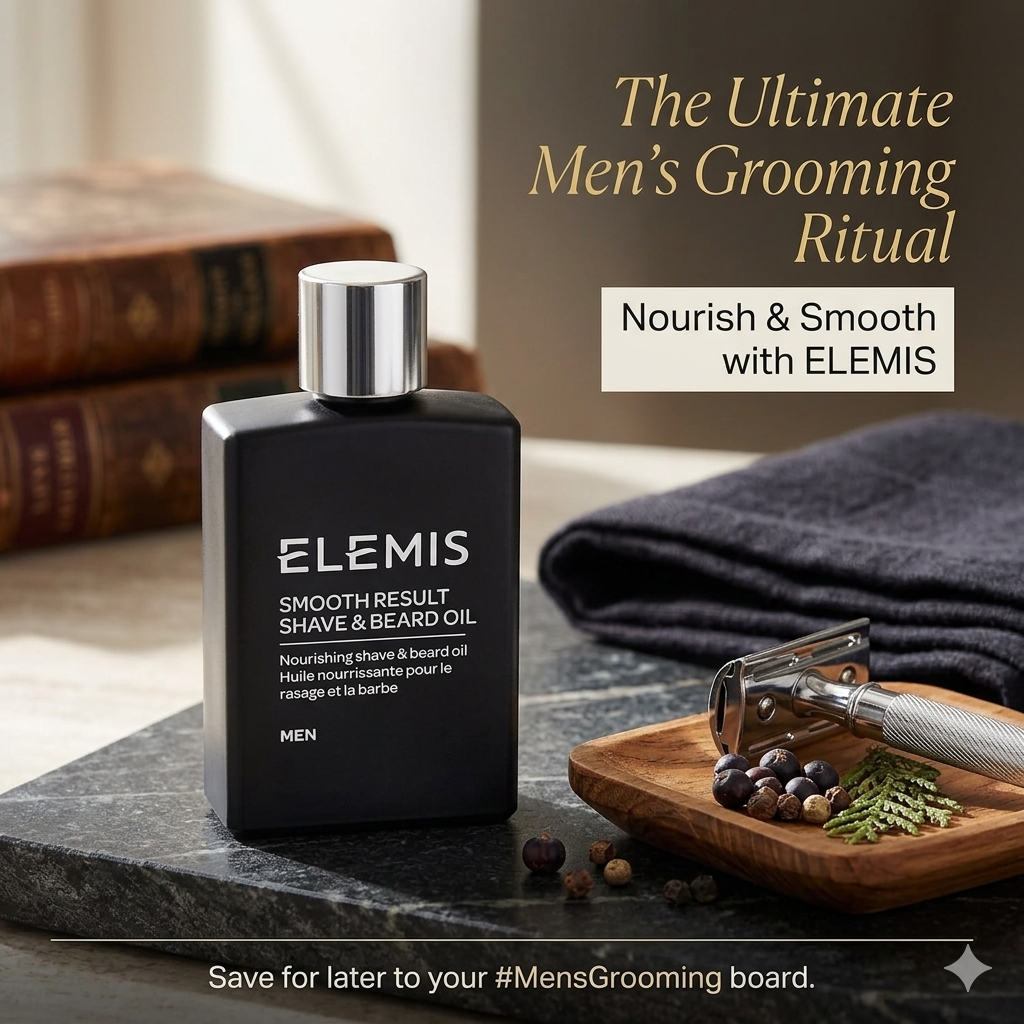 ELEMIS Smooth Result Shave & Beard Oil | Luxury Multi-Purpose Men's Grooming