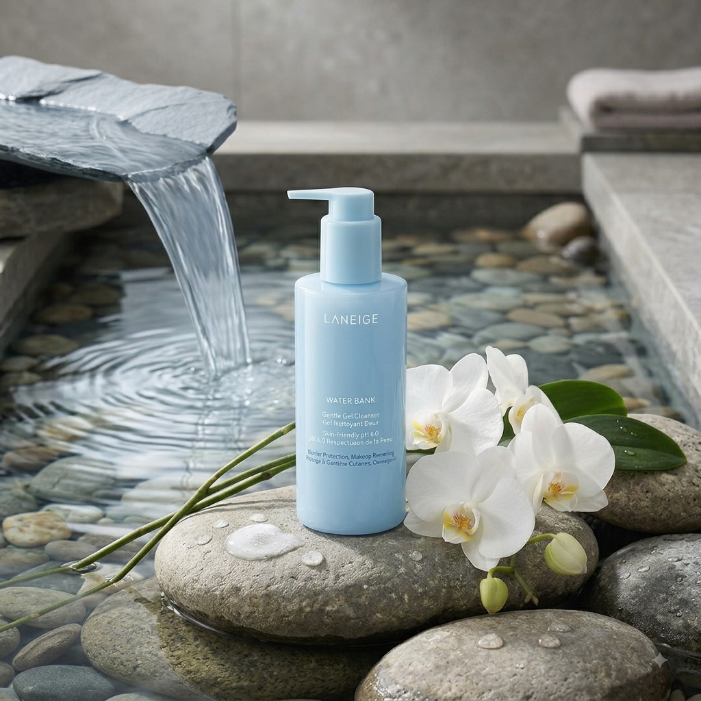 Laneige Water Bank Gentle Gel Cleanser | pH 5.0 Barrier-Protecting Makeup Remover