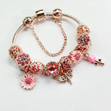 Rose Charm Beaded Bracelet