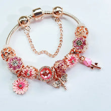 Rose Charm Beaded Bracelet