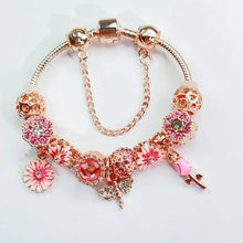 Rose Charm Beaded Bracelet