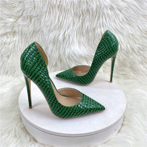 Green D'Orsay High Heels